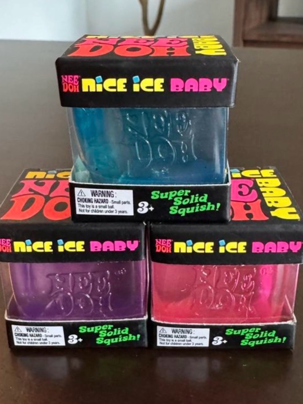 NEEDOH Nice Ice Baby Kids Squishy Stress Toy - Blue, Purple, Pink AUTHENTIC